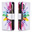 Funda de Cuero Cartera con Soporte Patron de Moda Carcasa B04F para Samsung Galaxy M32 5G Multicolor