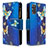 Funda de Cuero Cartera con Soporte Patron de Moda Carcasa B04F para Samsung Galaxy S20 Azul