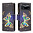 Funda de Cuero Cartera con Soporte Patron de Moda Carcasa B04F para Xiaomi Poco X4 Pro 5G Negro
