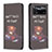 Funda de Cuero Cartera con Soporte Patron de Moda Carcasa B05F para Xiaomi Redmi Note 11E Pro 5G Gris Oscuro