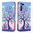 Funda de Cuero Cartera con Soporte Patron de Moda Carcasa B09F para Samsung Galaxy S24 Plus 5G Purpura Claro