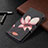 Funda de Cuero Cartera con Soporte Patron de Moda Carcasa BF3 para Xiaomi Redmi Note 10 Pro 4G Rojo