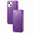 Funda de Cuero Cartera con Soporte Patron de Moda Carcasa H02 para Apple iPhone 13 Mini Morado