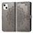 Funda de Cuero Cartera con Soporte Patron de Moda Carcasa H05 para Apple iPhone 13 Mini Gris