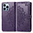 Funda de Cuero Cartera con Soporte Patron de Moda Carcasa H06 para Apple iPhone 14 Pro Max Morado