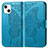 Funda de Cuero Cartera con Soporte Patron de Moda Carcasa H07 para Apple iPhone 13 Azul