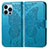 Funda de Cuero Cartera con Soporte Patron de Moda Carcasa H07 para Apple iPhone 13 Pro Azul