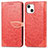 Funda de Cuero Cartera con Soporte Patron de Moda Carcasa H13 para Apple iPhone 13 Rojo