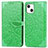 Funda de Cuero Cartera con Soporte Patron de Moda Carcasa H13 para Apple iPhone 15 Plus Verde