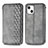 Funda de Cuero Cartera con Soporte Patron de Moda Carcasa H15 para Apple iPhone 13 Gris