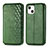 Funda de Cuero Cartera con Soporte Patron de Moda Carcasa H15 para Apple iPhone 13 Verde