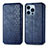 Funda de Cuero Cartera con Soporte Patron de Moda Carcasa H15 para Apple iPhone 14 Pro Azul