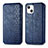 Funda de Cuero Cartera con Soporte Patron de Moda Carcasa H15 para Apple iPhone 15 Plus Azul