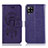 Funda de Cuero Cartera con Soporte Patron de Moda Carcasa JX1 para Samsung Galaxy A22 4G Morado