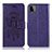 Funda de Cuero Cartera con Soporte Patron de Moda Carcasa JX1 para Samsung Galaxy A22 5G Morado