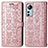 Funda de Cuero Cartera con Soporte Patron de Moda Carcasa L01 para Xiaomi Mi 12 5G Rosa