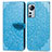 Funda de Cuero Cartera con Soporte Patron de Moda Carcasa L02 para Xiaomi Mi 12 5G Azul Cielo