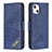 Funda de Cuero Cartera con Soporte Patron de Moda Carcasa L05 para Apple iPhone 13 Azul