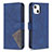 Funda de Cuero Cartera con Soporte Patron de Moda Carcasa L06 para Apple iPhone 13 Azul