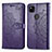 Funda de Cuero Cartera con Soporte Patron de Moda Carcasa para Google Pixel 4a Morado