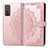 Funda de Cuero Cartera con Soporte Patron de Moda Carcasa para Huawei Honor 10X Lite Oro Rosa