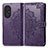 Funda de Cuero Cartera con Soporte Patron de Moda Carcasa para Huawei Honor 50 SE 5G Morado