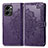 Funda de Cuero Cartera con Soporte Patron de Moda Carcasa para Huawei Honor 80 SE 5G Morado