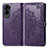 Funda de Cuero Cartera con Soporte Patron de Moda Carcasa para Huawei Honor 90 Lite 5G Morado