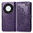 Funda de Cuero Cartera con Soporte Patron de Moda Carcasa para Huawei Honor Magic5 Lite 5G Morado