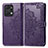 Funda de Cuero Cartera con Soporte Patron de Moda Carcasa para Huawei Honor X7a Morado