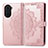 Funda de Cuero Cartera con Soporte Patron de Moda Carcasa para Huawei Nova 10 Oro Rosa