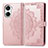 Funda de Cuero Cartera con Soporte Patron de Moda Carcasa para Huawei Nova 10 SE Oro Rosa