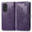 Funda de Cuero Cartera con Soporte Patron de Moda Carcasa para Huawei Nova 9 Pro Morado