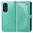 Funda de Cuero Cartera con Soporte Patron de Moda Carcasa para Huawei Nova 9 Pro Verde