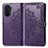 Funda de Cuero Cartera con Soporte Patron de Moda Carcasa para Huawei Nova Y70 Morado