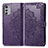 Funda de Cuero Cartera con Soporte Patron de Moda Carcasa para Motorola Moto E32 Morado