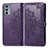 Funda de Cuero Cartera con Soporte Patron de Moda Carcasa para Motorola Moto Edge 20 5G Morado