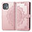 Funda de Cuero Cartera con Soporte Patron de Moda Carcasa para Motorola Moto Edge 20 Lite 5G Oro Rosa