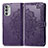 Funda de Cuero Cartera con Soporte Patron de Moda Carcasa para Motorola Moto Edge (2022) 5G Morado