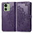 Funda de Cuero Cartera con Soporte Patron de Moda Carcasa para Motorola Moto Edge (2023) 5G Morado