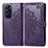 Funda de Cuero Cartera con Soporte Patron de Moda Carcasa para Motorola Moto Edge X30 5G Morado