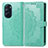 Funda de Cuero Cartera con Soporte Patron de Moda Carcasa para Motorola Moto Edge X30 5G Verde