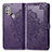 Funda de Cuero Cartera con Soporte Patron de Moda Carcasa para Motorola Moto G20 Morado