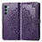 Funda de Cuero Cartera con Soporte Patron de Moda Carcasa para Motorola Moto G200 5G Morado