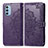 Funda de Cuero Cartera con Soporte Patron de Moda Carcasa para Motorola Moto G51 5G Morado