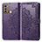 Funda de Cuero Cartera con Soporte Patron de Moda Carcasa para Motorola Moto G60 Morado