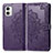 Funda de Cuero Cartera con Soporte Patron de Moda Carcasa para Motorola Moto G73 5G Morado