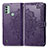 Funda de Cuero Cartera con Soporte Patron de Moda Carcasa para Nokia C31 Morado