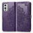 Funda de Cuero Cartera con Soporte Patron de Moda Carcasa para OnePlus 9 5G Morado