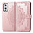 Funda de Cuero Cartera con Soporte Patron de Moda Carcasa para OnePlus 9 5G Oro Rosa